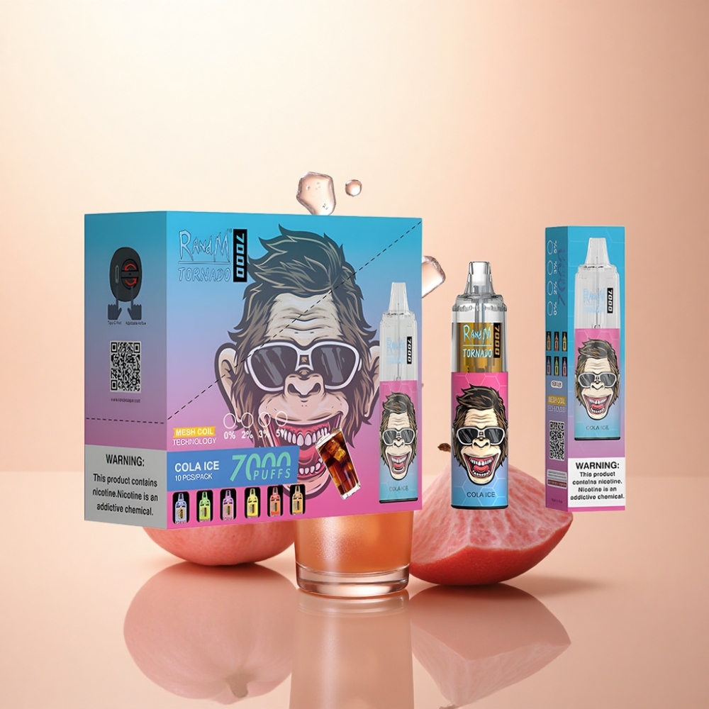 RandM Fumot Tornado 7000 Puffs メッシュコイル5%ニコチンコーラアイス