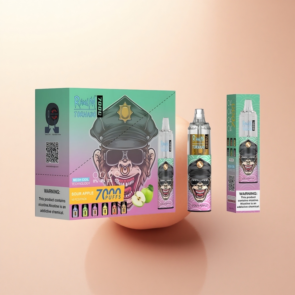 RandM Fumot Tornado 7000 Puffs サワーアップル 850mAh 5%ニコチン
