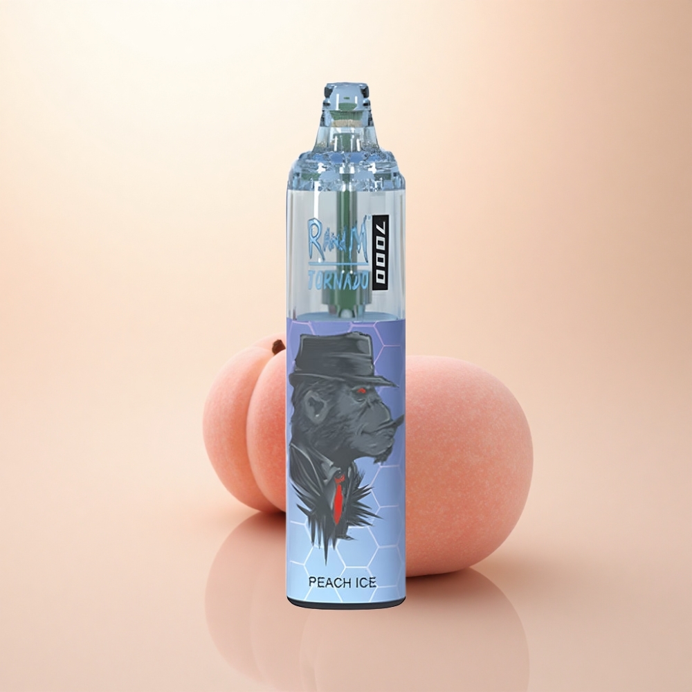 RandM Fumot Tornado 7000 Puffs 桃の氷 850mAh 5%ニコチン