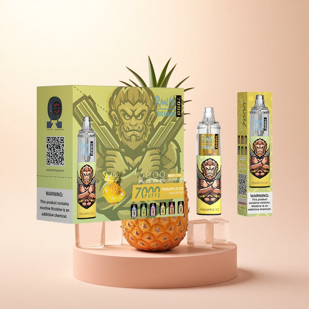 RandM Fumot Tornado 7000 Puffs パイナップルアイス 850mAh メッシュコイル