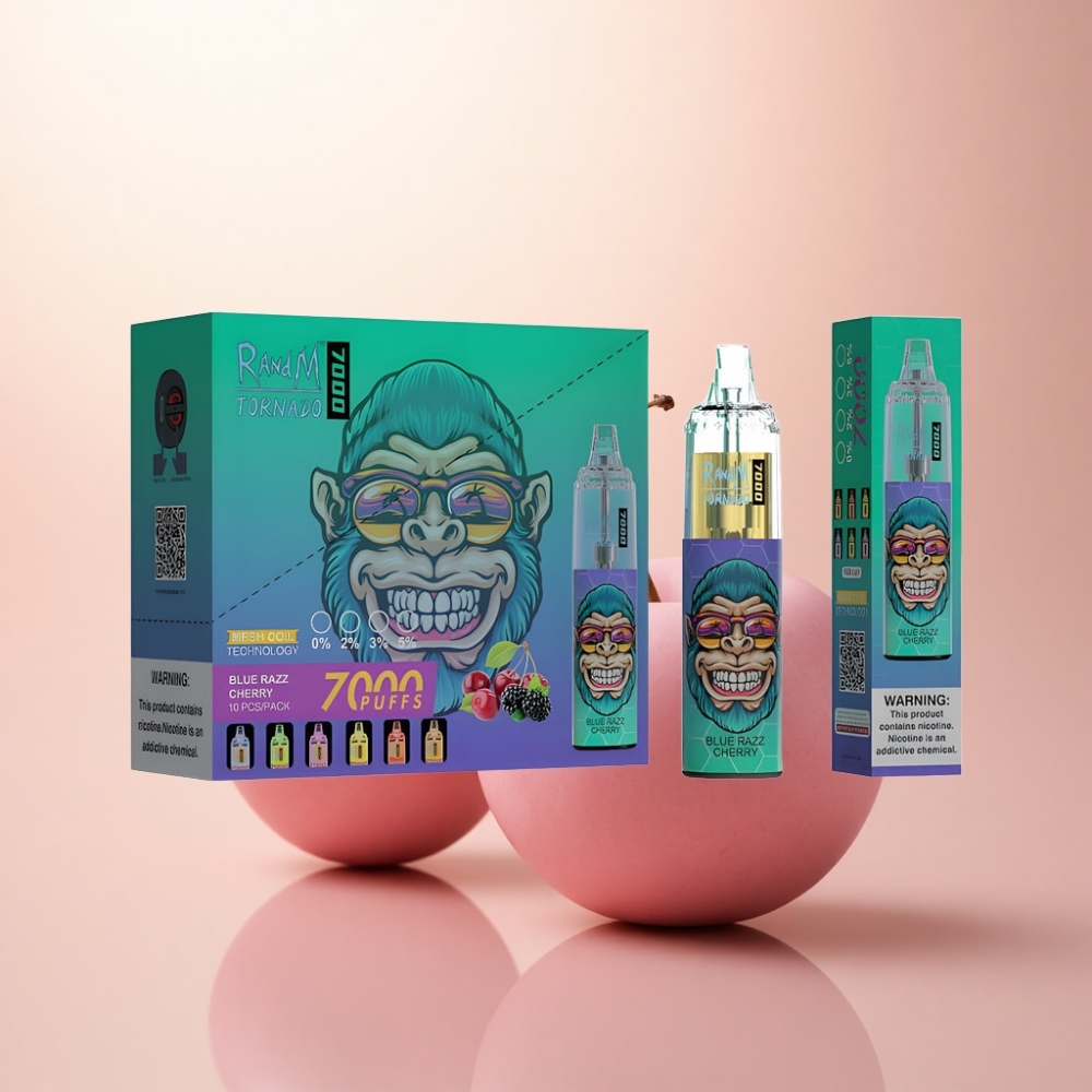 RandM Fumot Tornado 7000 Puffs ブルーラズチェリー 850mAh メッシュコイル