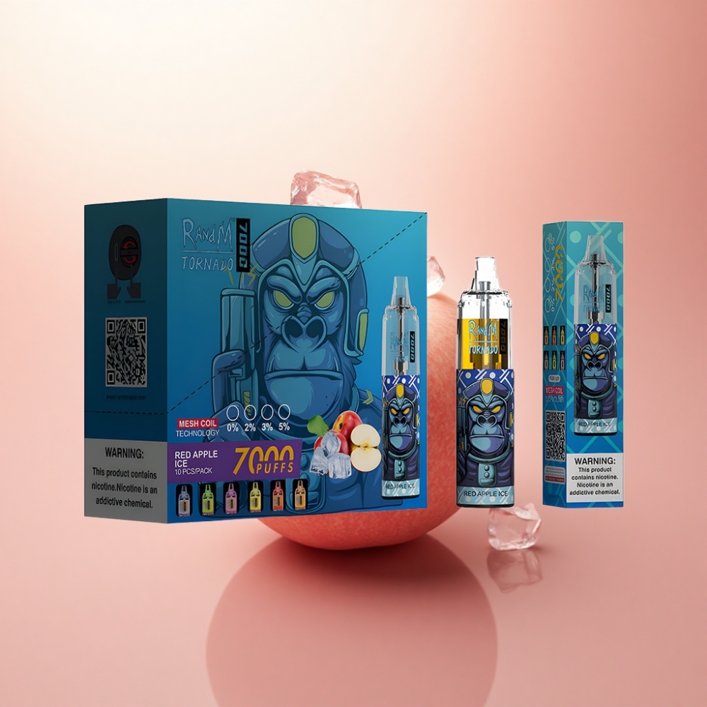 RandM Fumot Tornado 7000 Puffs 赤りんご氷 850mAh メッシュコイル