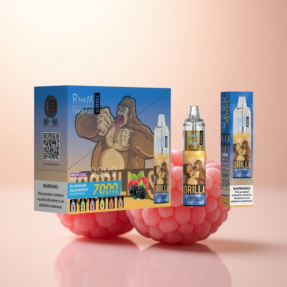 RandM Fumot Tornado 7000 Puffs ブルーサワーラズベリー メッシュコイル 850mAh