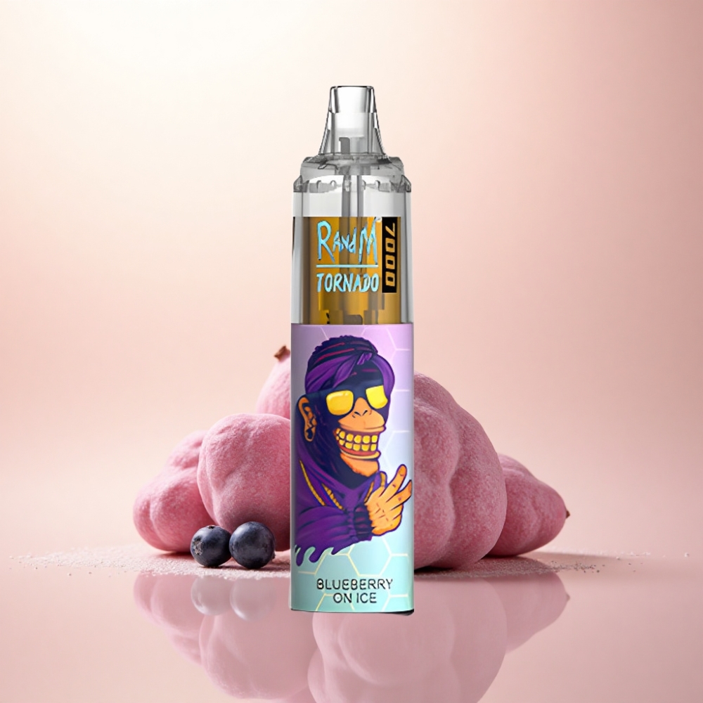 RandM Fumot Tornado 7000 Puffs ブルーベリーオンアイス 850mAh メッシュコイル