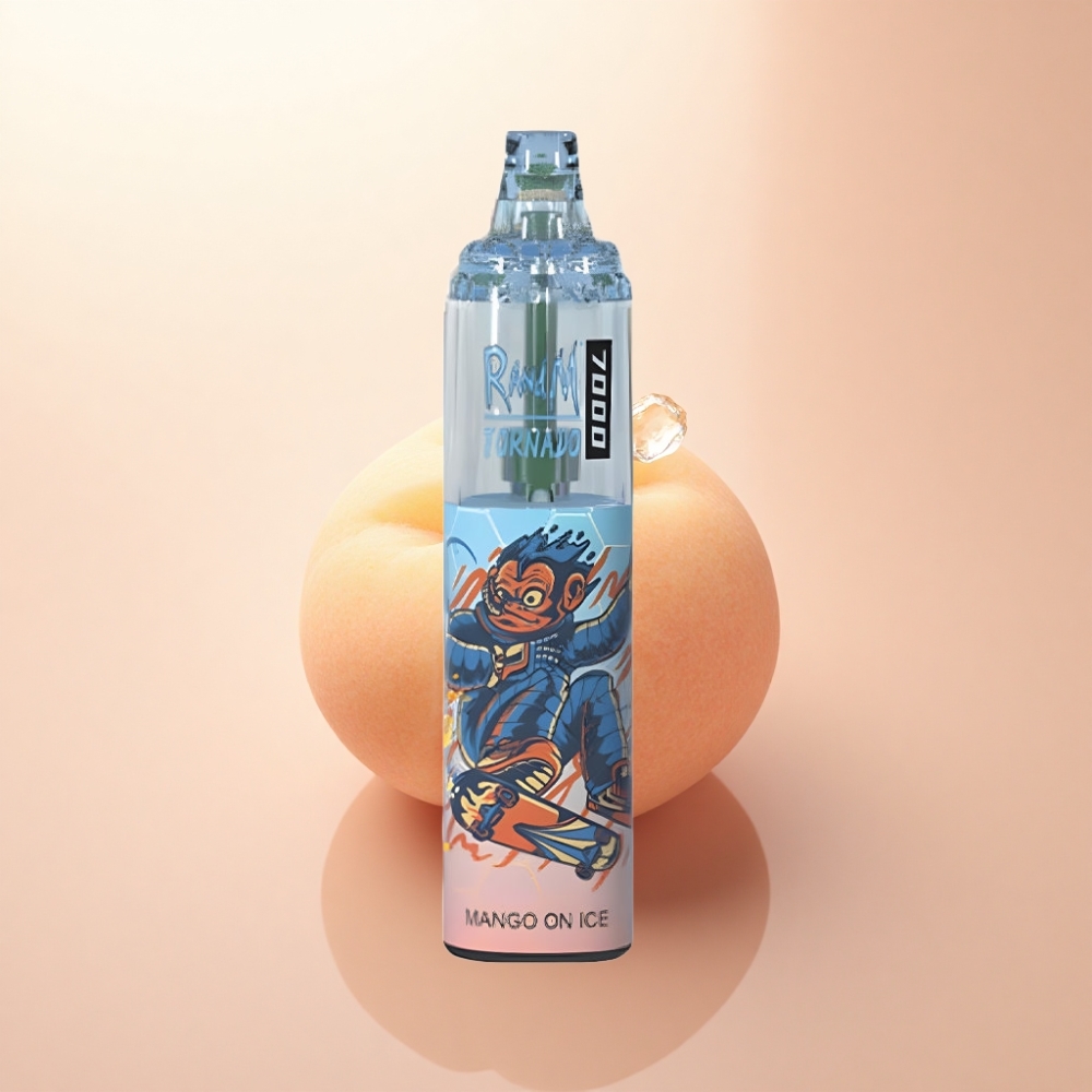 RandM Fumot Tornado 7000 Puffs 氷のマンゴー 850mAh メッシュコイル