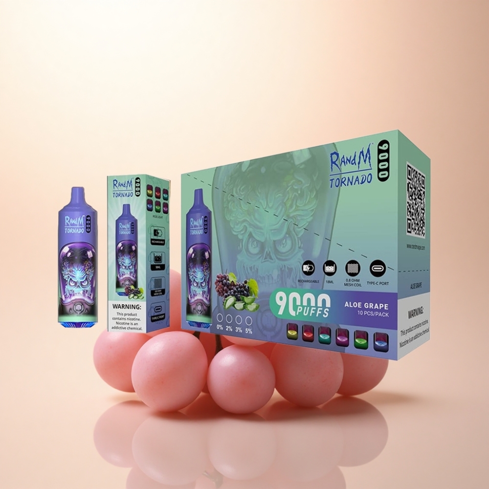RandM Fumot Tornado 9000 Puffs アロエグレープ 18mL 850mAh