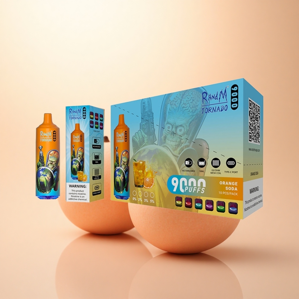 RandM Fumot Tornado 9000 Puffs オレンジソーダ 18mL 850mAh