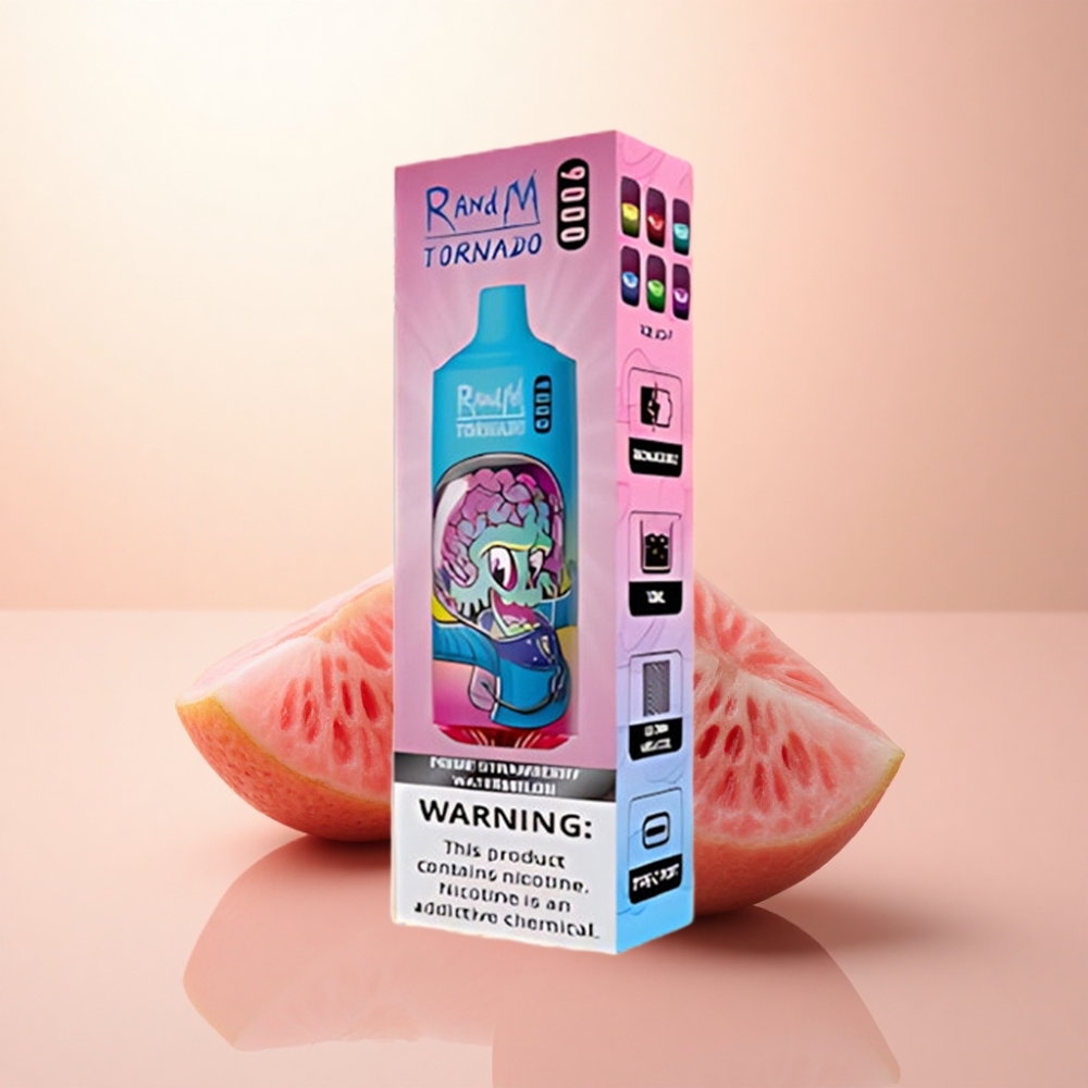 RandM Fumot Tornado 9000 Puffs プリメ・ストロベリーウォーターメロン・18mL・850mAh