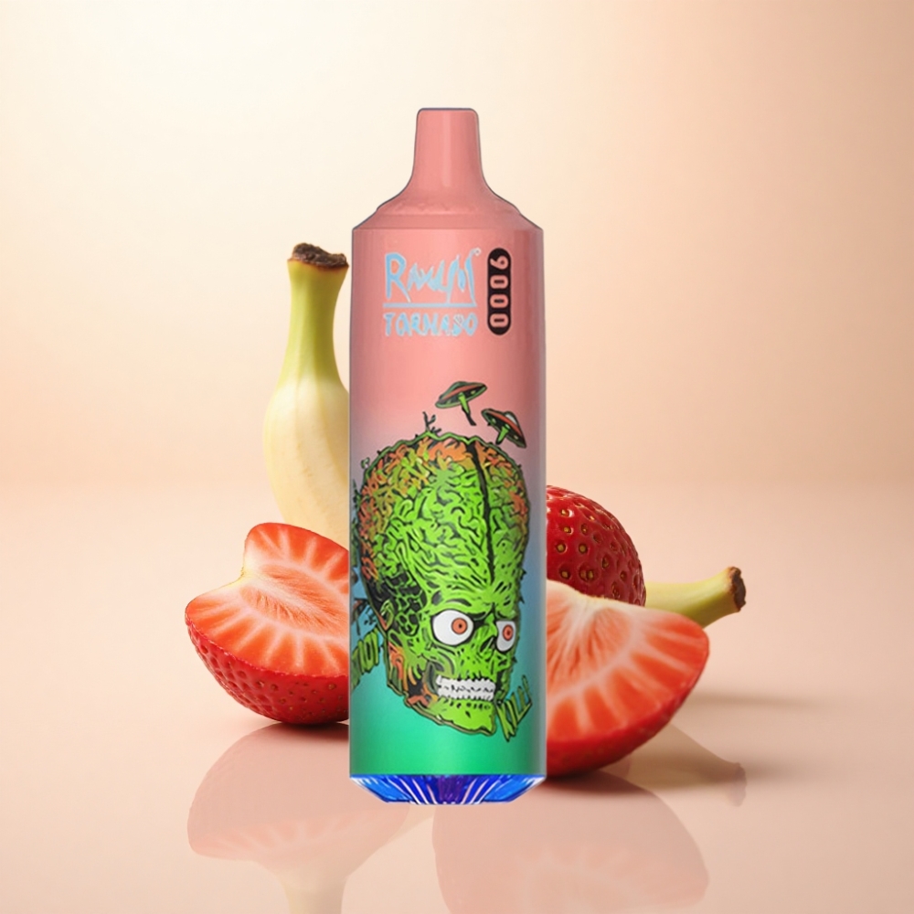 RandM Fumot Tornado 9000 Puffs いちごバナナ 18mL メッシュコイル