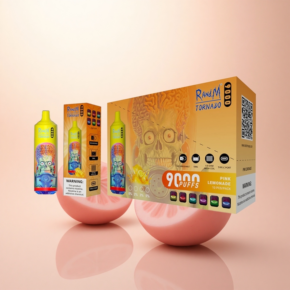 RandM Fumot Tornado 9000 Puffs ピンクレモネード 18mL メッシュコイル