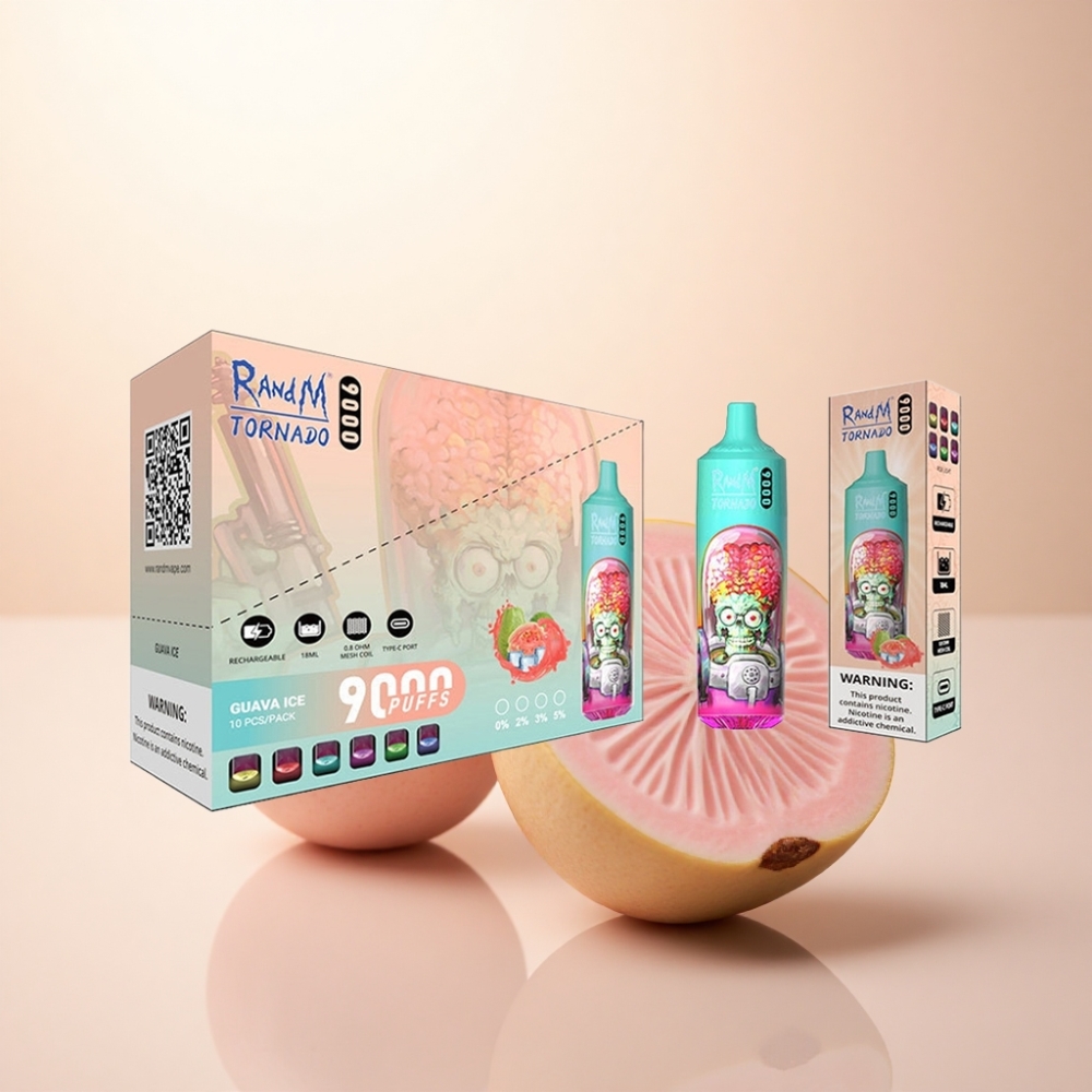 RandM Fumot Tornado 9000 Puffs グアバアイス 850mAh 18mL