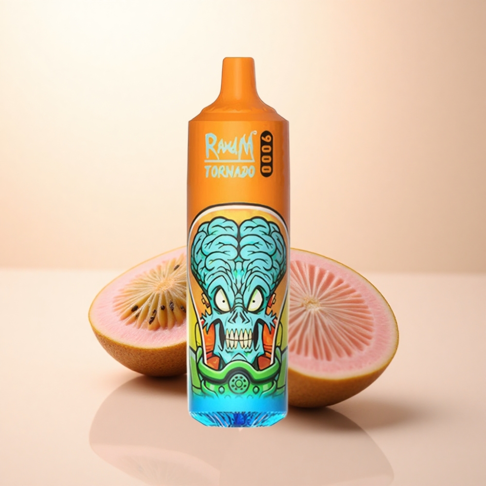 RandM Fumot Tornado 9000 Puffs キウイパッションフルーツグアバ 850mAh 18mLメッシュコイル