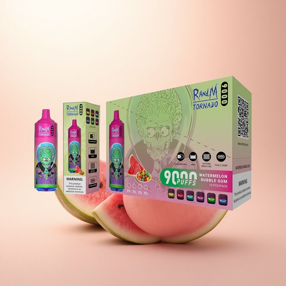 RandM Fumot Tornado 9000 Puffs スイカバブルガム 850mAh 18mL