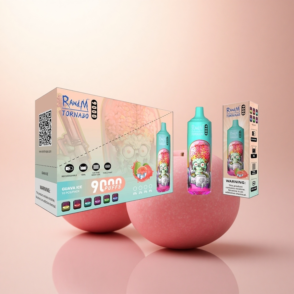 RandM Fumot Tornado 9000 Puffs ブルーサワーラズベリー 850mAh 18mLメッシュコイル