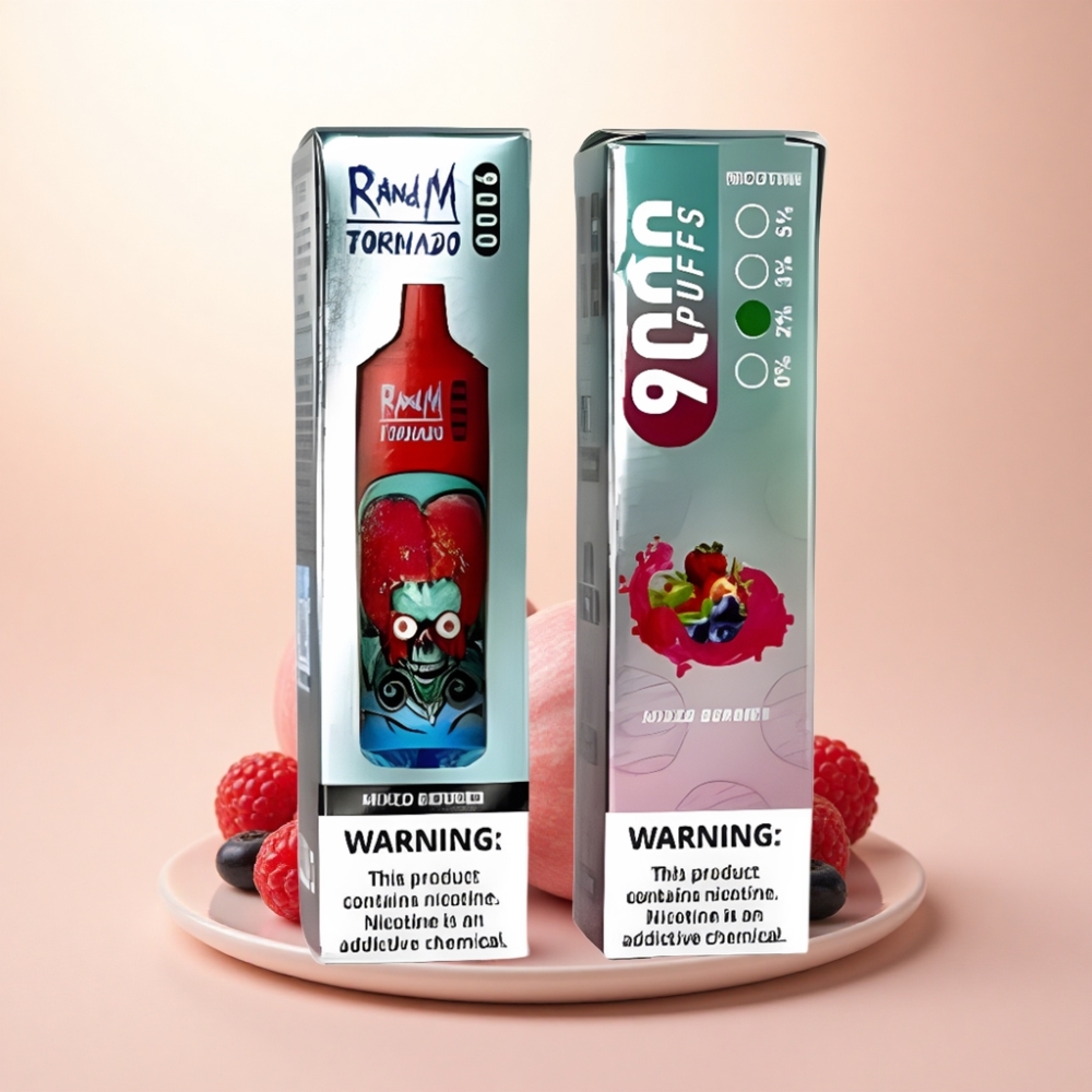 RandM Fumot Tornado 9000 Puffs メッシュコイルと850mAhのミックスベリー