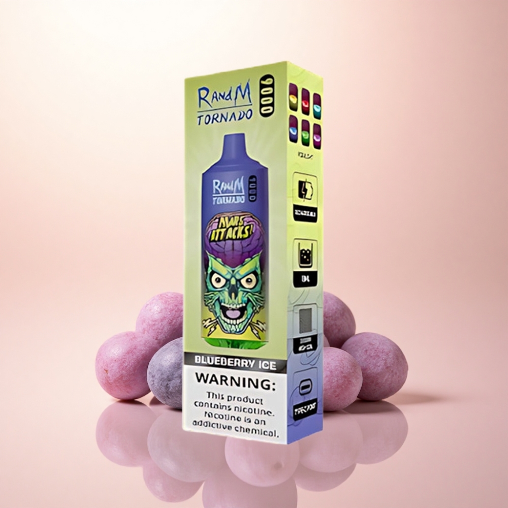 RandM Fumot Tornado 9000 Puffs ブルーベリーアイス 850mAh メッシュコイル