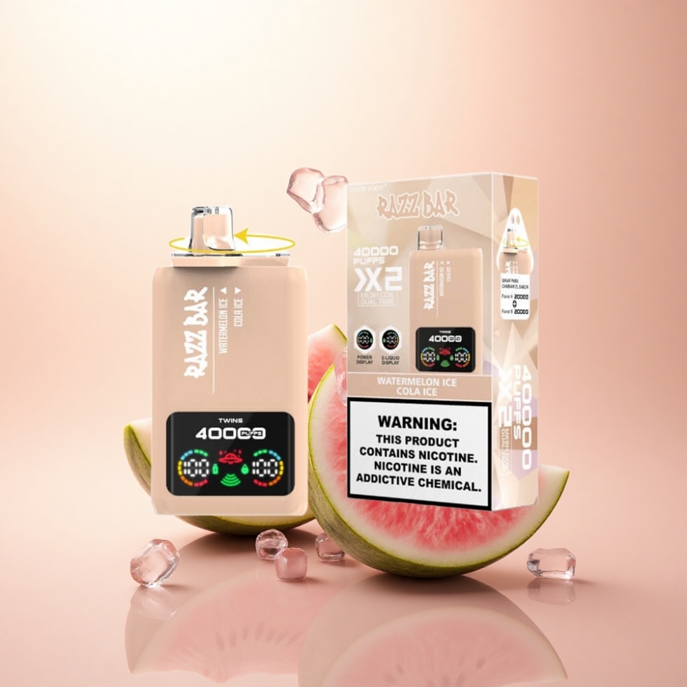 Razz Bar 40000 Puffs スイカアイスコーラアイス 1.0Ohmメッシュコイル 650mAh