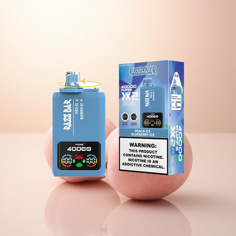 Razz Bar 40000 Puffs ピーチアイス・ブルーベリーアイス 650mAh 2%ニコチン