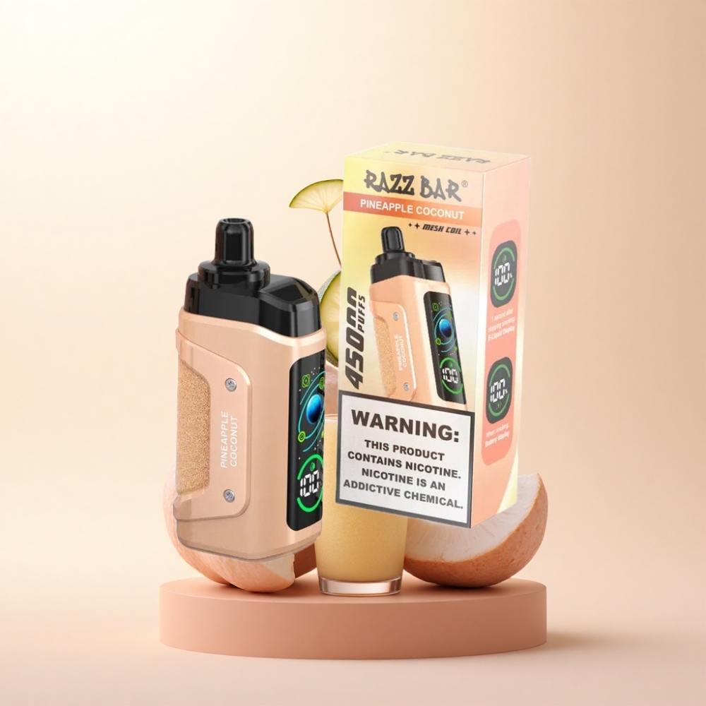 Razz Bar 45000 Puffs パイナップルココナッツ 1.0オームメッシュコイル 20mgニコチン