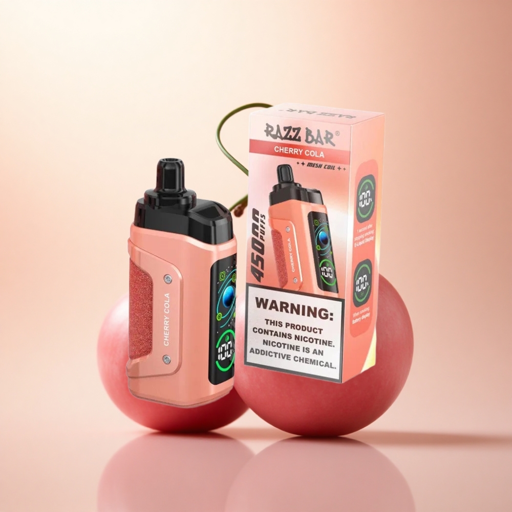 Razz Bar 45000 Puffs チェリーコーラ 1.0オームメッシュコイル 20mgニコチン