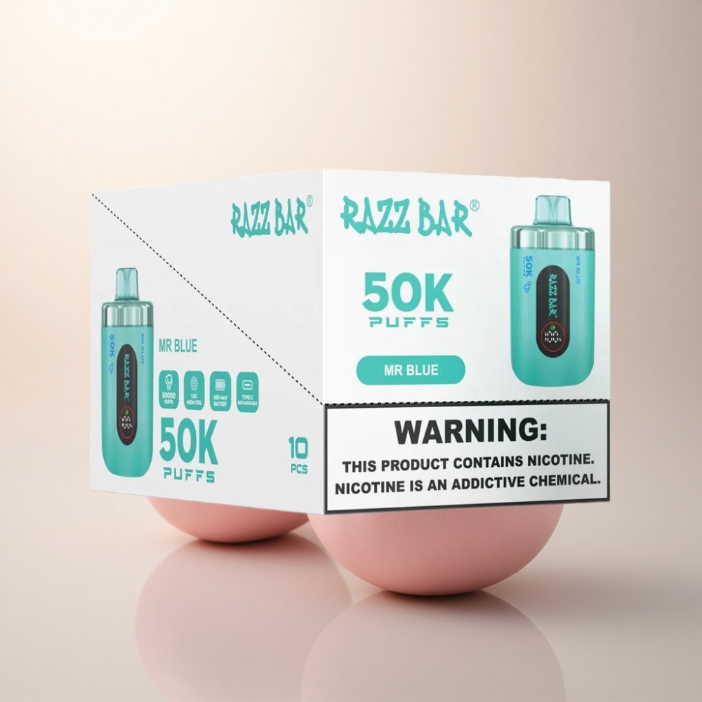 Razz Bar 50K Puffs ブルー・メッシュ1.0・650mAh