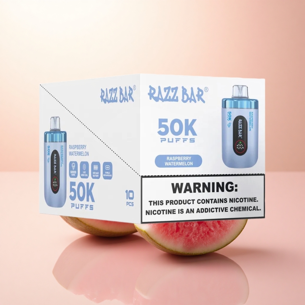 Razz Bar 50K Puffs ラズベリーメロン 1.0オーム 650mAh