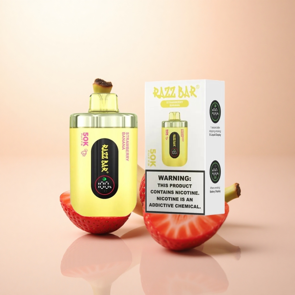 Razz Bar 50K Puffs いちごバナナ 1.0Ωメッシュコイル 650mAh