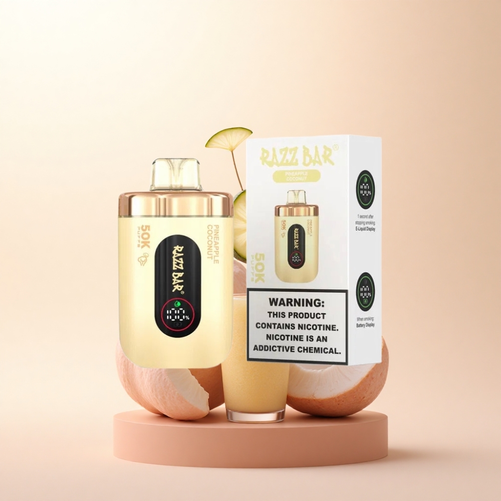 Razz Bar 50K Puffs パイナップルココナッツ 2%ニコチン 650mAh