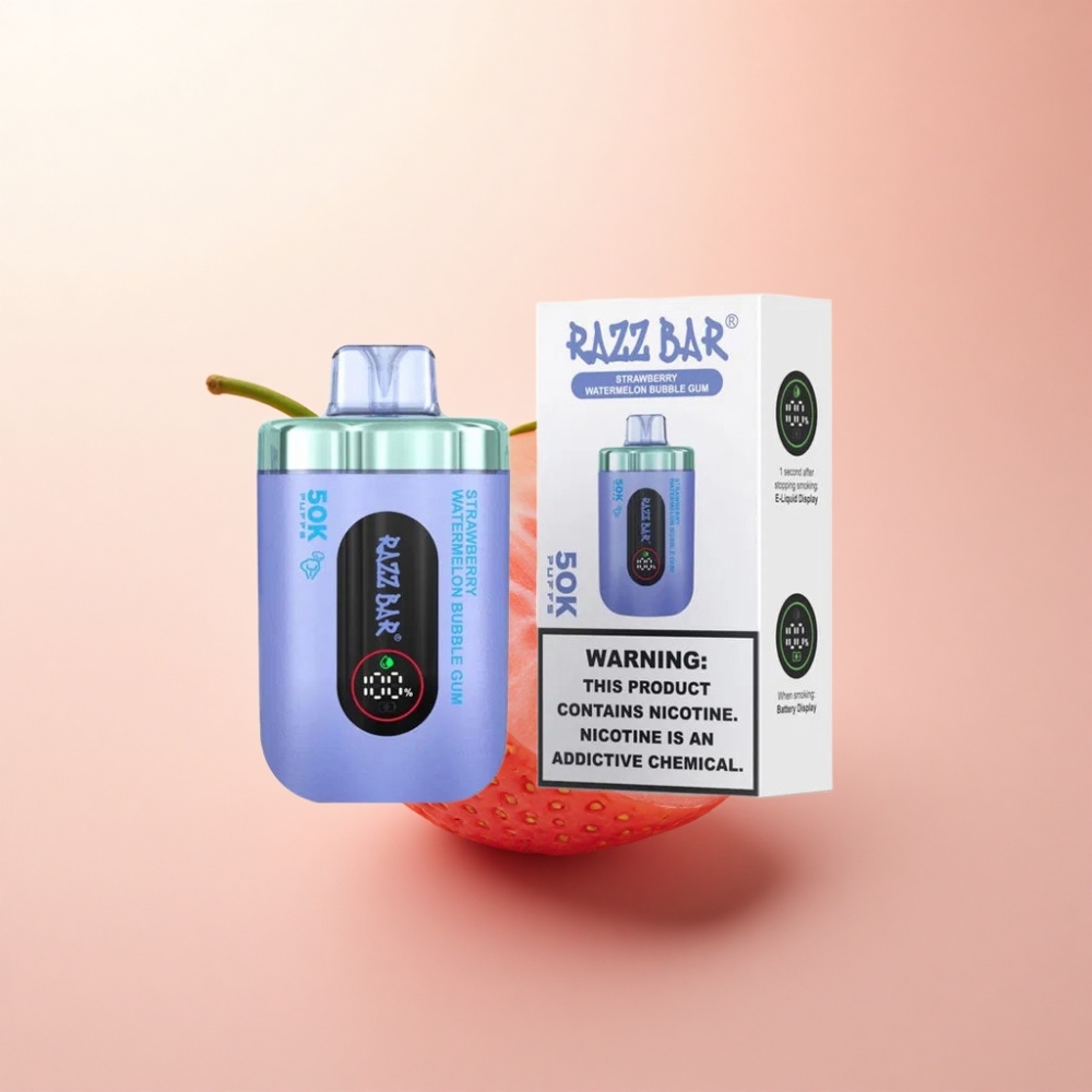 Razz Bar 50K Puffs いちごスイカバブルガム 2%ニコチン 650mAh