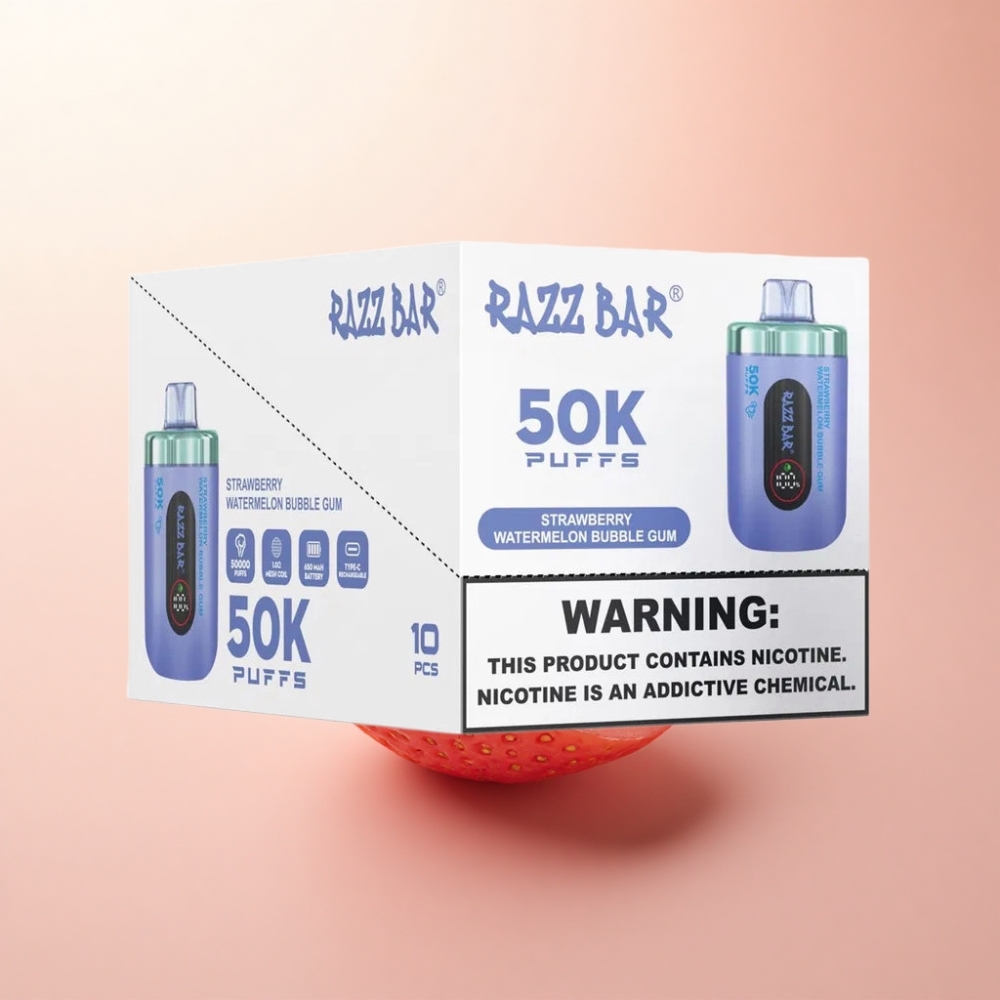 Razz Bar 50K Puffs いちごスイカバブルガム 2%ニコチン 650mAh