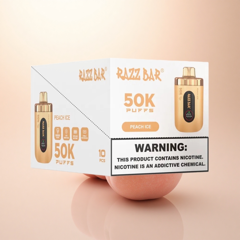Razz Bar 50K Puffs ピーチアイス 2%ニコチン 650mAh