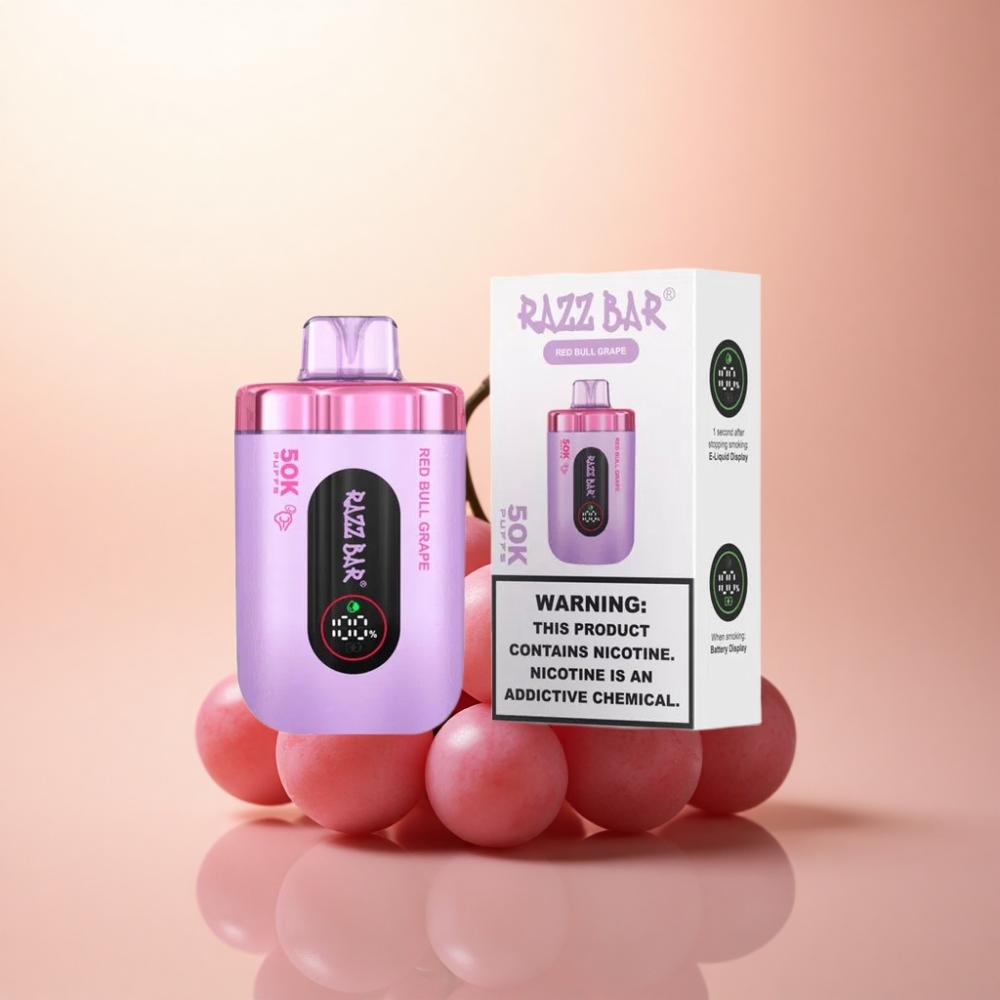 Razz Bar 50K Puffs グレープメッシュニコチン2％650mAh
