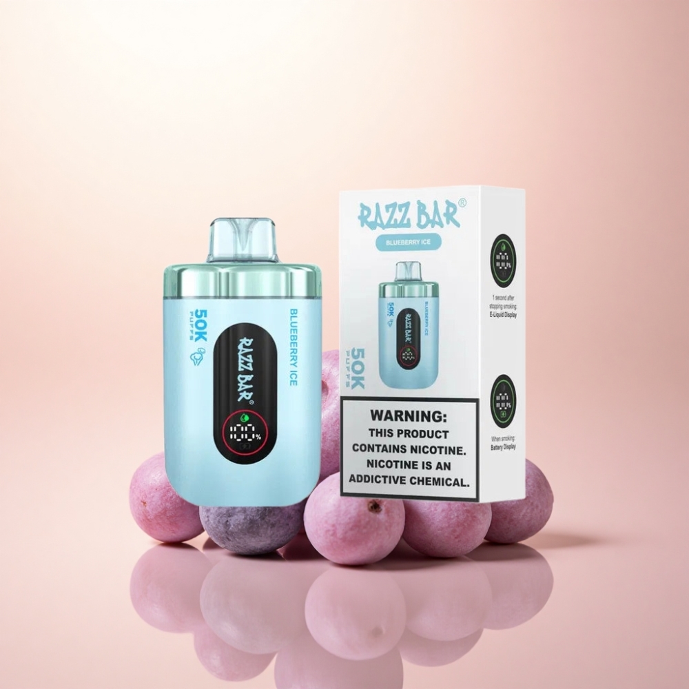 Razz Bar 50K Puffs ブルーベリーアイス 2%ニコチン 650mAh