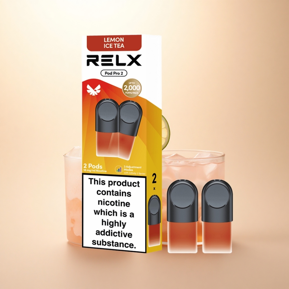 Relx Pod Pro 2 Vape Device ティー・レモンアイスティー 18mg/ml ニコチン 1.9ml 5.5W-8W 3モード