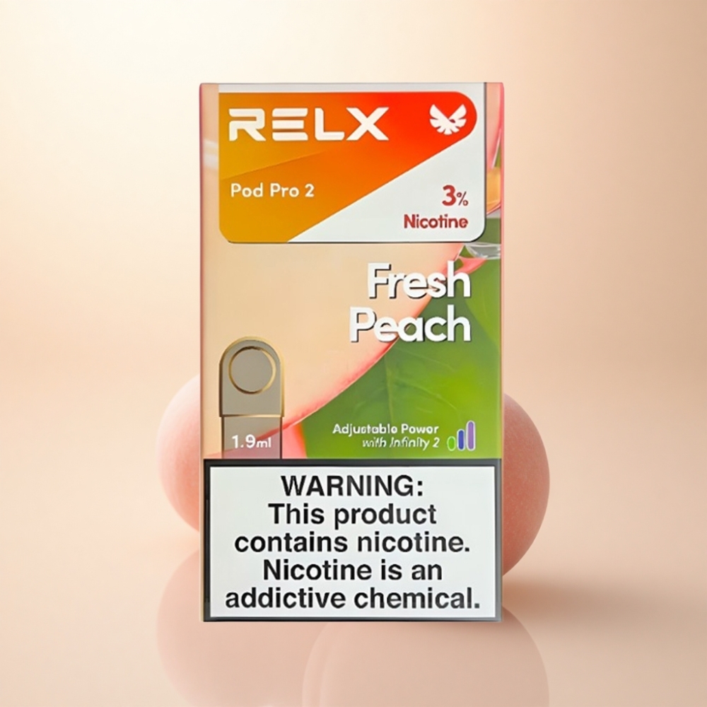 Relx Pod Pro 2 Vape Device フレッシュピーチ 30mg/ml ニコチン 1.9ml 3電圧調整