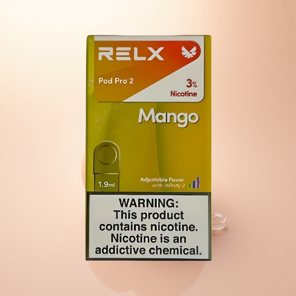 Relx Pod Pro 2 Vape Device マンゴーアイス 30mg/ml ニコチン 1.9ml 3電圧調整