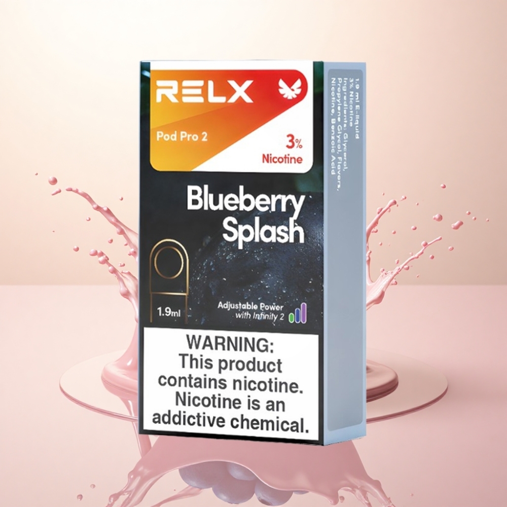 Relx Pod Pro 2 Vape Device ブルーベリースプラッシュ 30mg/ml ニコチン 1.9ml 3電圧調整