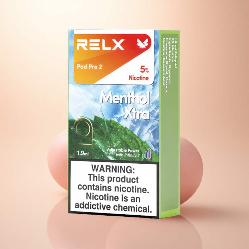 Relx Pod Pro 2 Vape Device メントールエキストラ50mg/mlニコチン1.9ml600パフ3電圧調整