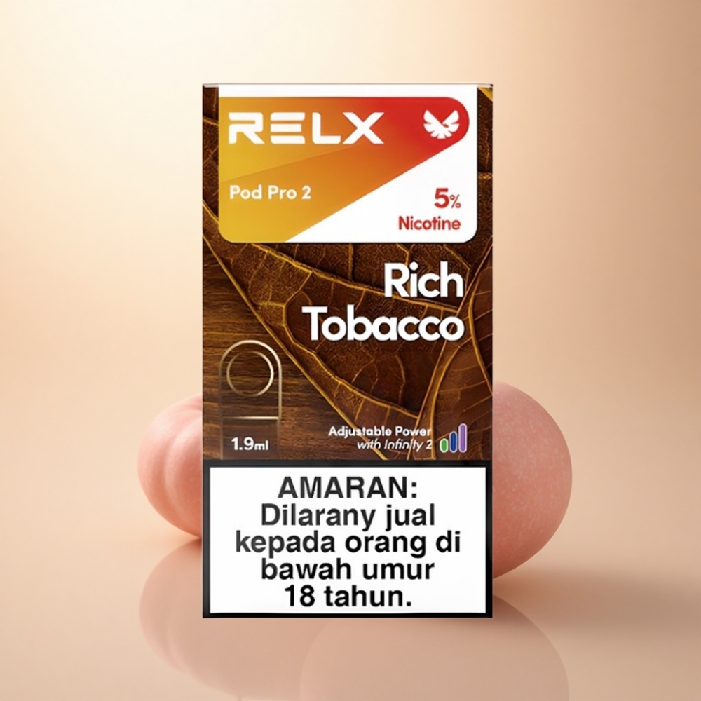 Relx Pod Pro 2 Vape Device リッチタバコ50mg/ml 1.9ml 6.5W